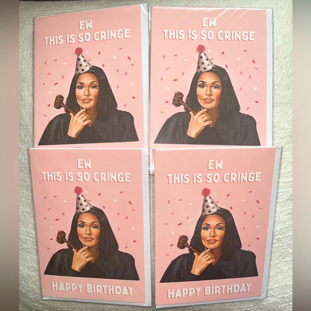 Urban Outfitters Ew Cringe Birthday Card 4 pack NWT